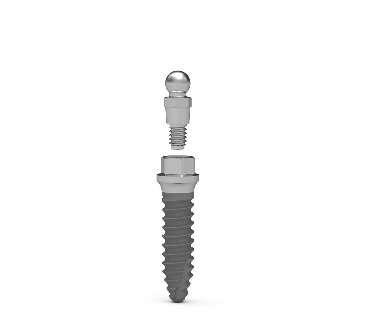 ICX–mini Implantat weiß, Ø 2.9mm, zweiteilig