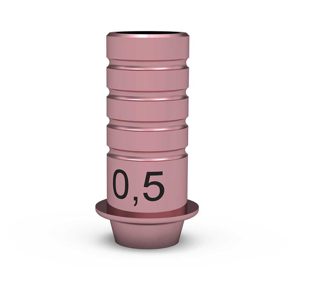 ICX-3.3 Zero Bone Loss Klebebasis Ø3.6 non-hex, GH=0.5mm incl. Schrauben