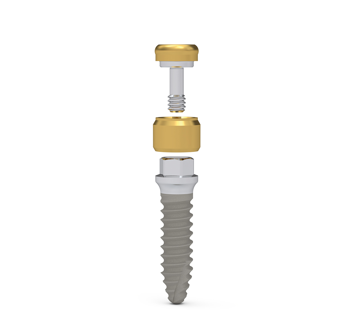 ICX–mini Implantat weiß, Ø 2.9mm, zweiteilig